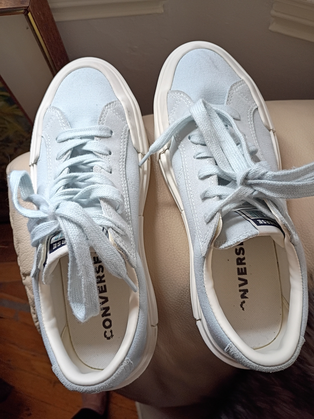 Converse Light Blue Canvas Low-Top Sneakers